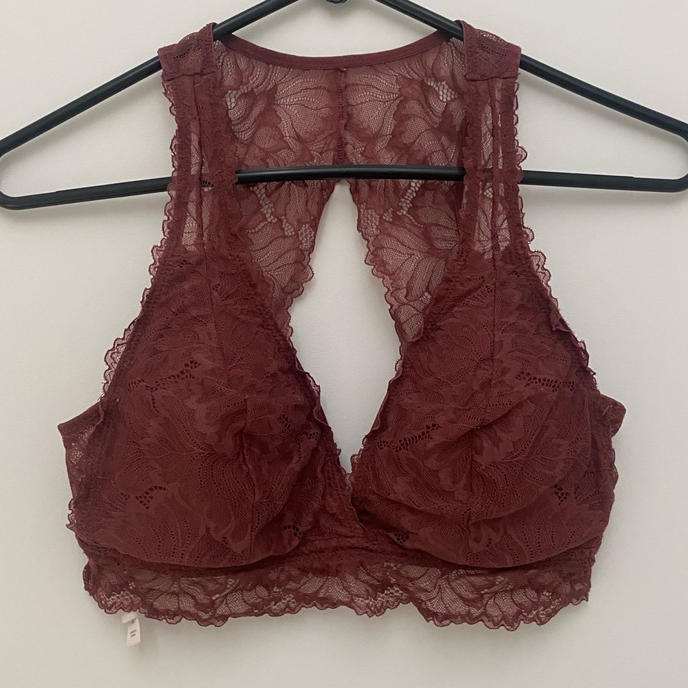 Auden Maroon Lace Bra Padded